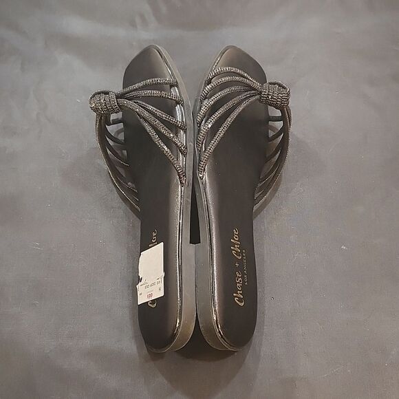 BRAND NEW CHASE+CHLOE EVE-38 RHINESTONES WOMEN'S SLIDERS - Picture 8 of 12